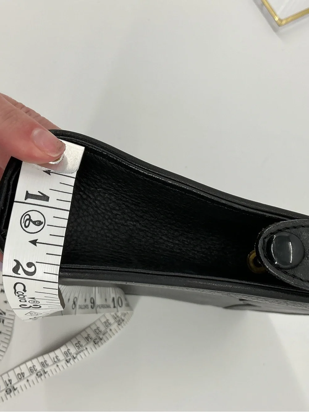 Burberrys Vintage Black Leather Nova Check Wristlet Clutch Pouch